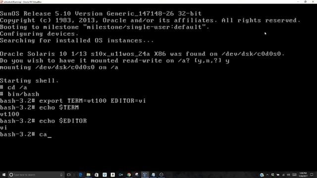 Reset a forgotten root password in Solaris смотреть онлайн
