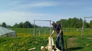 Правильная колка дров.  Биомеханика по системе Архимеда-Станиславского. Двуручный меч