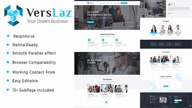Verslaz - Business Consulting and Professional Services HTML Template | Themeforest Website смотреть онлайн