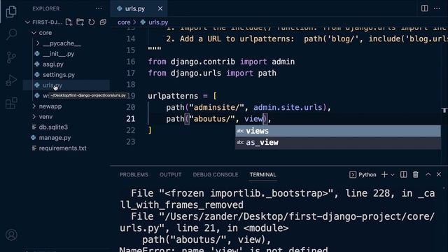 Python Django Course | Creating a unique URL pattern смотреть онлайн