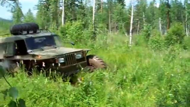 Вездеход "Шатун" ТГП-75. По болтам без переднего колеса. смотреть онлайн