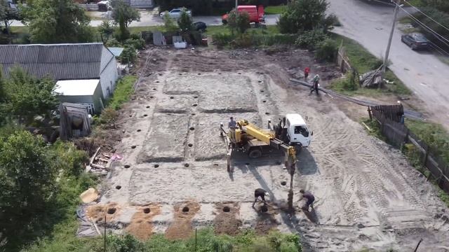 Бурение свай , Ямобур, сваи ТИСЭ (Брянск) свайный фундамент с ростверком. смотреть онлайн