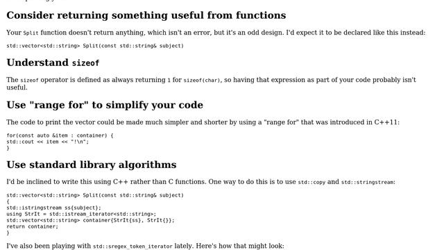 Code Review: C++ Split string into a vector (2 Solutions!!) смотреть онлайн