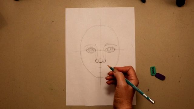 Как нарисовать лицо человека Пропорции лица Урок для детей