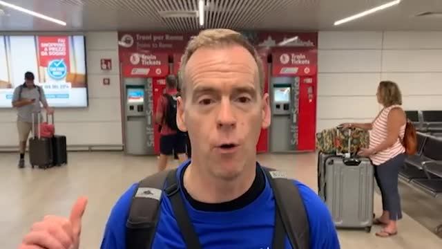 ROME LEONARDO DA VINCI FIUMICINO AIRPORT - FCO - TERMINAL 3 - IMMIGRATION - CUSTOMS - BAGGAGE смотреть онлайн