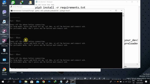 MTK Command Using MTK Client Python