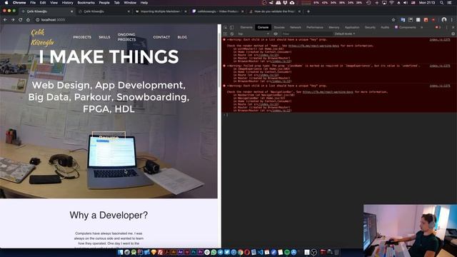 Personal Website with React - Fixing Random React Errors That We See Inside the Console смотреть онлайн