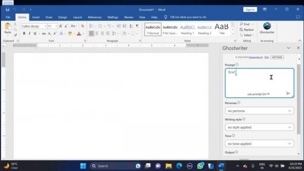 How to Add Ghost Writer Open AI Chat GPT to MS Office MS word