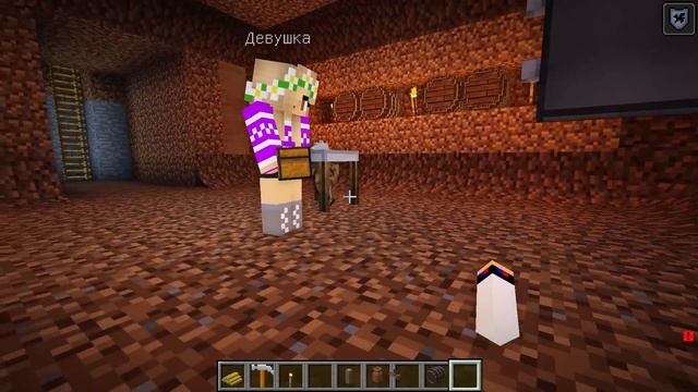 РЕБЕНОК И ДЕВУШКА Как пройти Майнкрафт, но как построить Секретный Дом ! НУБ И ПРО ВИДЕО MINECRAFT смотреть онлайн