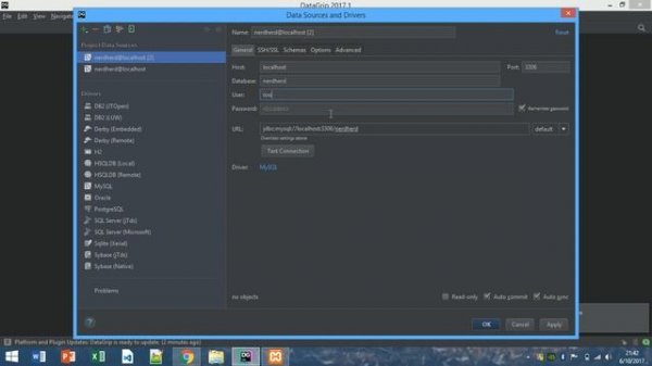 Connecting DataGrip with MySQL