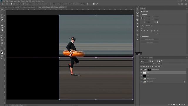 Pixel Stretch Effect In Photoshop смотреть онлайн