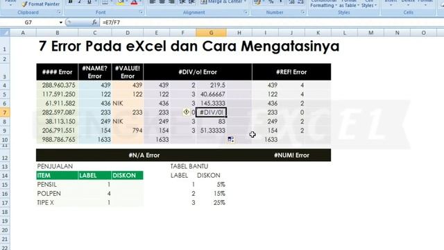 mengatasi error di excel смотреть онлайн