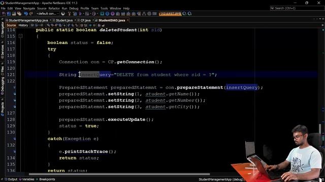 Delete Student From DB | Student Management Application | JDBC | MySQL | Tech Ghosh | Project-1 #5 смотреть онлайн