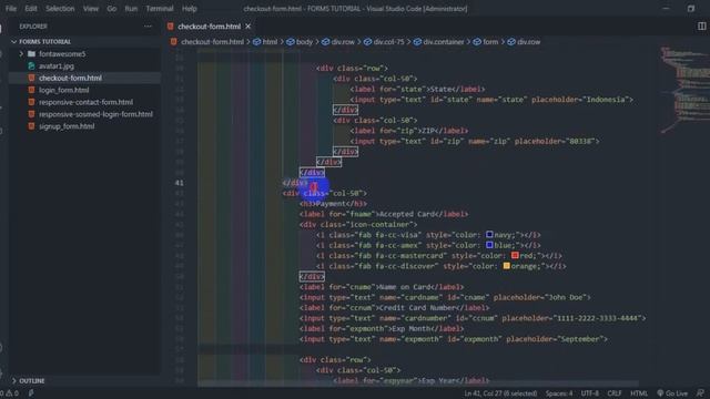 Responsive Checkout Form смотреть онлайн