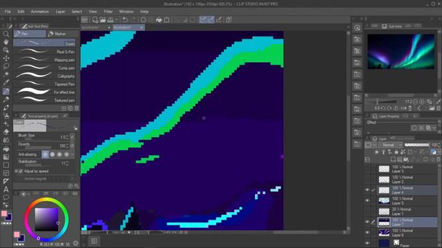 Aurora Borealis! Pixel Art (Tubbo + Ranboo) смотреть онлайн