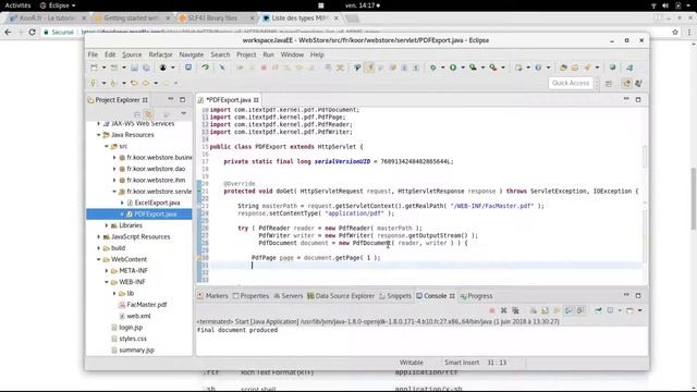 TUTO Java EE : Servlet d'export de données au format PDF смотреть онлайн
