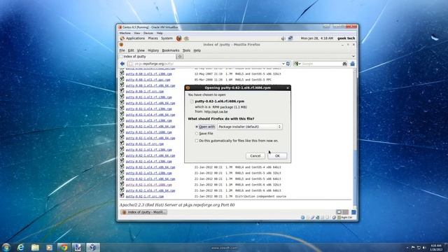 Linux Centos 6 - Install Putty Client for SSH смотреть онлайн