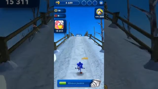 SonicDash прохождение #3 с Соником! Зона Сноу Маунтин Копим на Чарми! смотреть онлайн