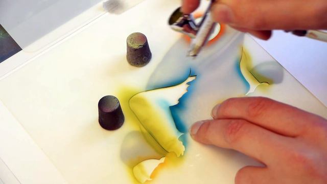Airbrush Tutorial: Frog Wildlife Stencil Harder & Steenbeck Airbrush Anleitung смотреть онлайн