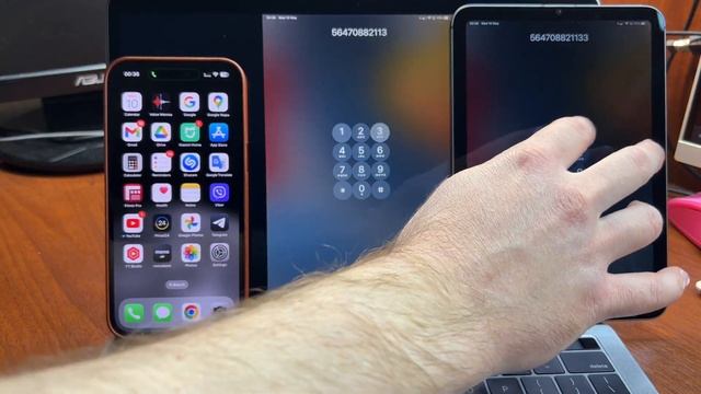 iPhone 14PM, iPad Mini, MacBook Pro Incoming Call with Calls on Other Devices & Screen Mirroring смотреть онлайн