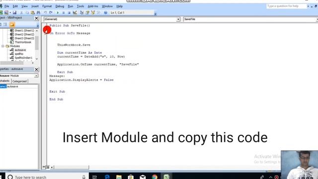 Auto Save Excel File After specific time using Excel VBA смотреть онлайн