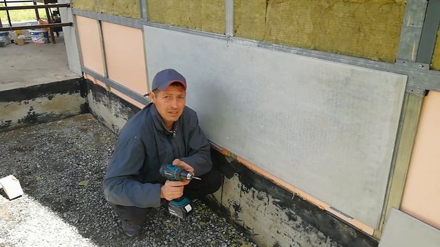 Облицовка фасада плоским шифером и утепление дома минватой - фасад дома своими руками
