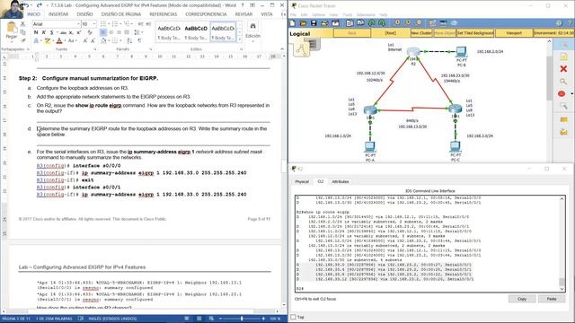7.1.3.6 Lab - Configuring Advanced EIGRP for IPv4 Features смотреть онлайн
