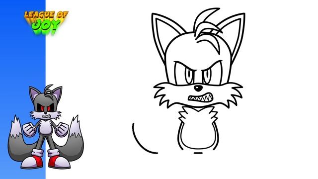 How to DRAW TAILS.EXE [ Draw and Color ] смотреть онлайн