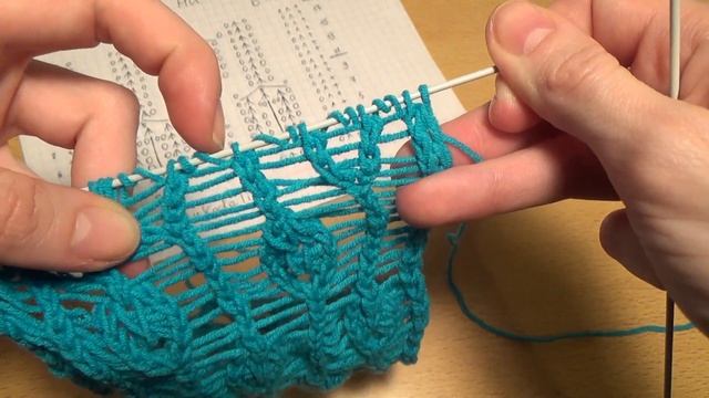 Вязание спицами. Капелька на ажурной сетке /// Knitting for beginners. Drop the openwork grid смотреть онлайн