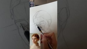 Как рисовать портрет в 3/4? Как строить, находить нужные пропорции и ухватить схожесть #портрет