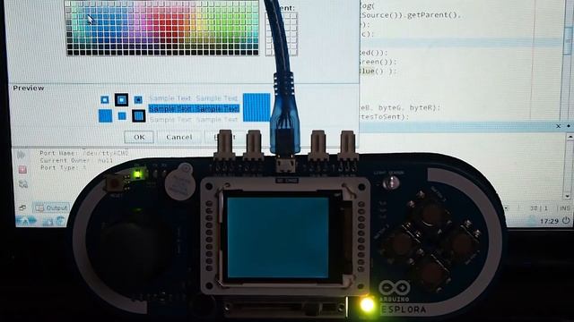 Serial Communication: Arduino Esplora and Java with Swing - ColorPicker смотреть онлайн