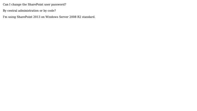 Sharepoint: Change Password SharePoint 2013 смотреть онлайн