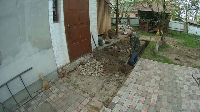 Верандо-терраса #1. Изготовление ленточного фундамента. смотреть онлайн