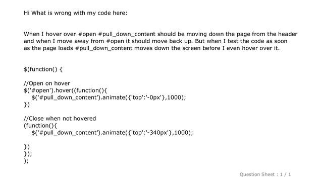 HTML : jQuery .hover not working смотреть онлайн