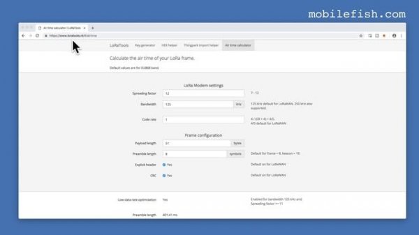 LoRa/LoRaWAN tutorial 17: LoRa Packet Format, Time on Air and Adaptive Data Rate