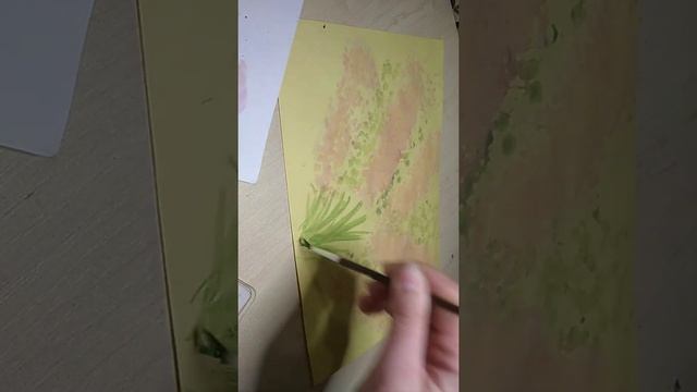 Рисунок ватными палочками. смотреть онлайн