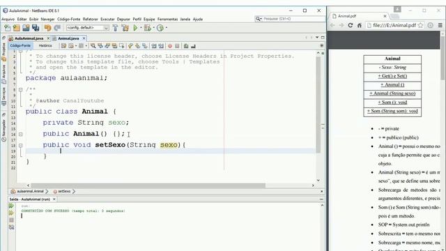 Programação Orientada a Objeto JAVA POO métodos Get e Set - Aula 01 смотреть онлайн