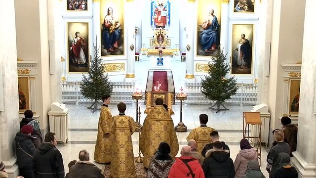 31/12/2021 Прямая трансляция богослужения в Храме Рождества Христова на Песках. смотреть онлайн