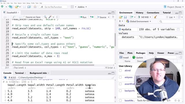 How to import Excel data to R смотреть онлайн