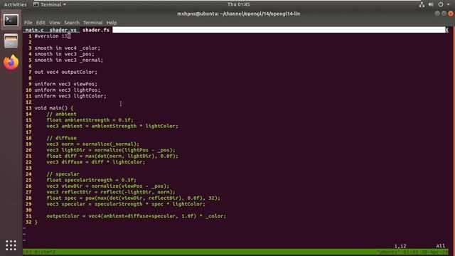 OpenGL. 15 - Освещаем куб (Windows+Linux) смотреть онлайн