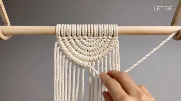 DIY | macrame semicircle wall hanging | 마크라메 반원 월 행잉