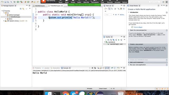 First Java Program and File System basics смотреть онлайн