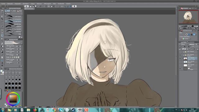 Timelaps Speedpaint NieR:Automata 2B - CLIP STUDIO PAINT смотреть онлайн