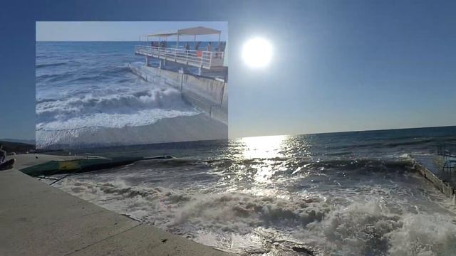 "Внезапный шторм" в Алуште при хорошей, солнечной погоде. смотреть онлайн