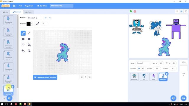 Scratch 02. Sprayt va fon bilan ishlash. смотреть онлайн