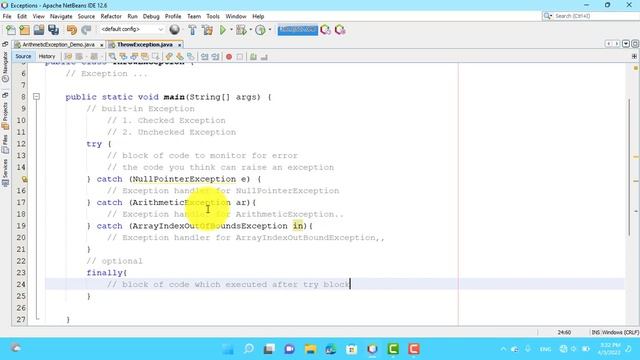 Advance-Java How to Use Try catch Blokes #24 смотреть онлайн