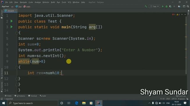 How to sum of digit of given number in java || Shyam Sundar смотреть онлайн