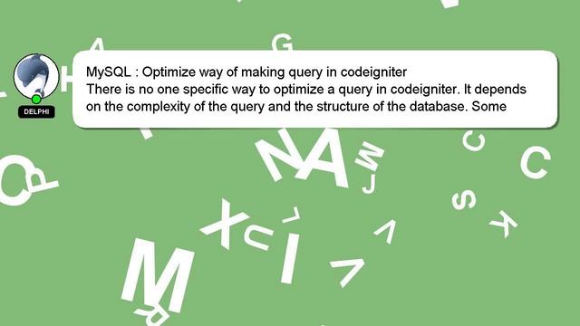 MySQL : Optimize way of making query in codeigniter смотреть онлайн