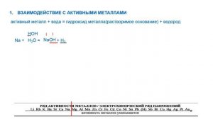 Химические свойства воды/часть 1/химия 8 класс