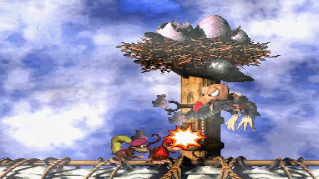 Donkey Kong Country 2: Level 6: Krow's Nest (Boss 1) смотреть онлайн